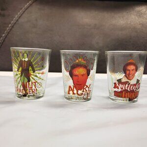 Drinkware - Shot Glasses - Elf the Movie - Lot of 3